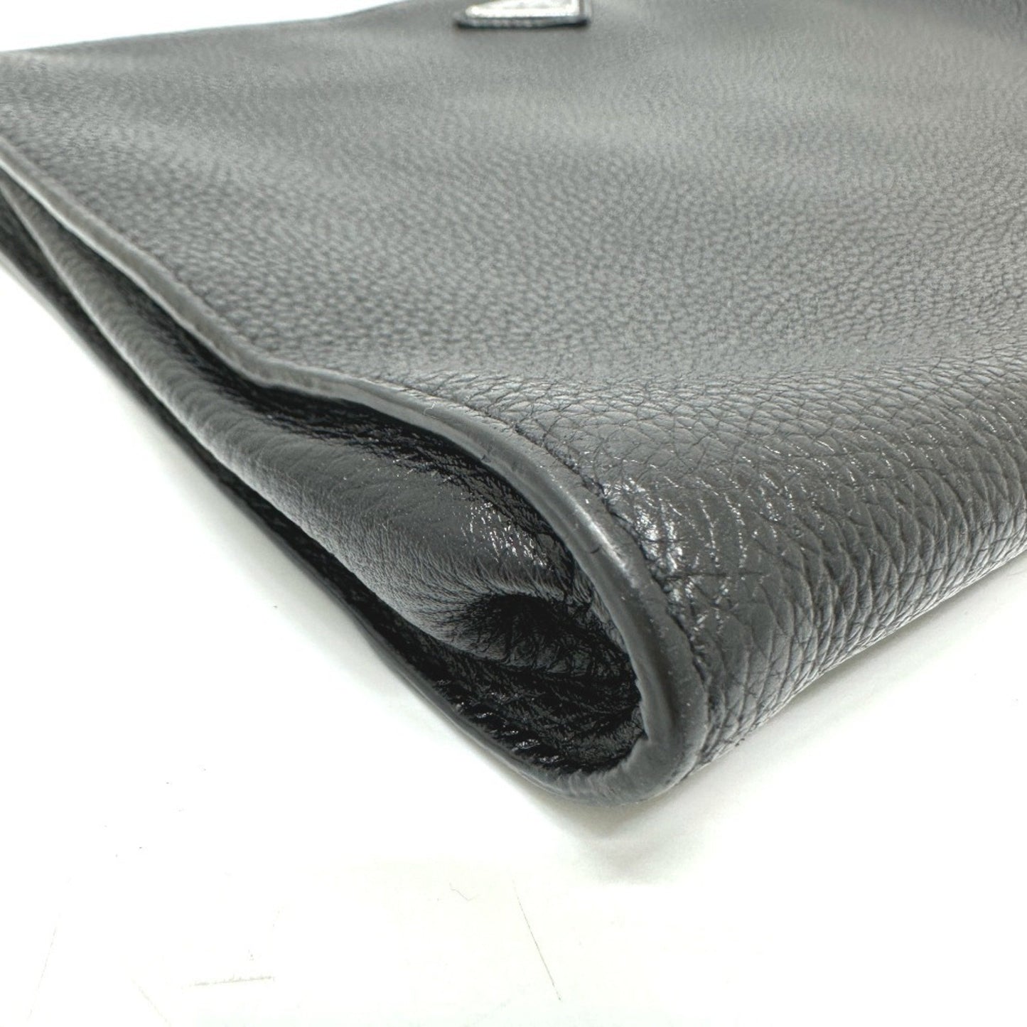 Prada, Black, Leather, clutch