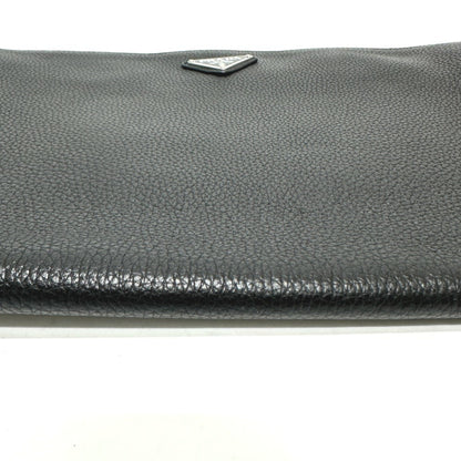 Prada, Black, Leather, clutch