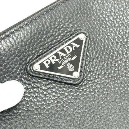 Prada, Black, Leather, clutch