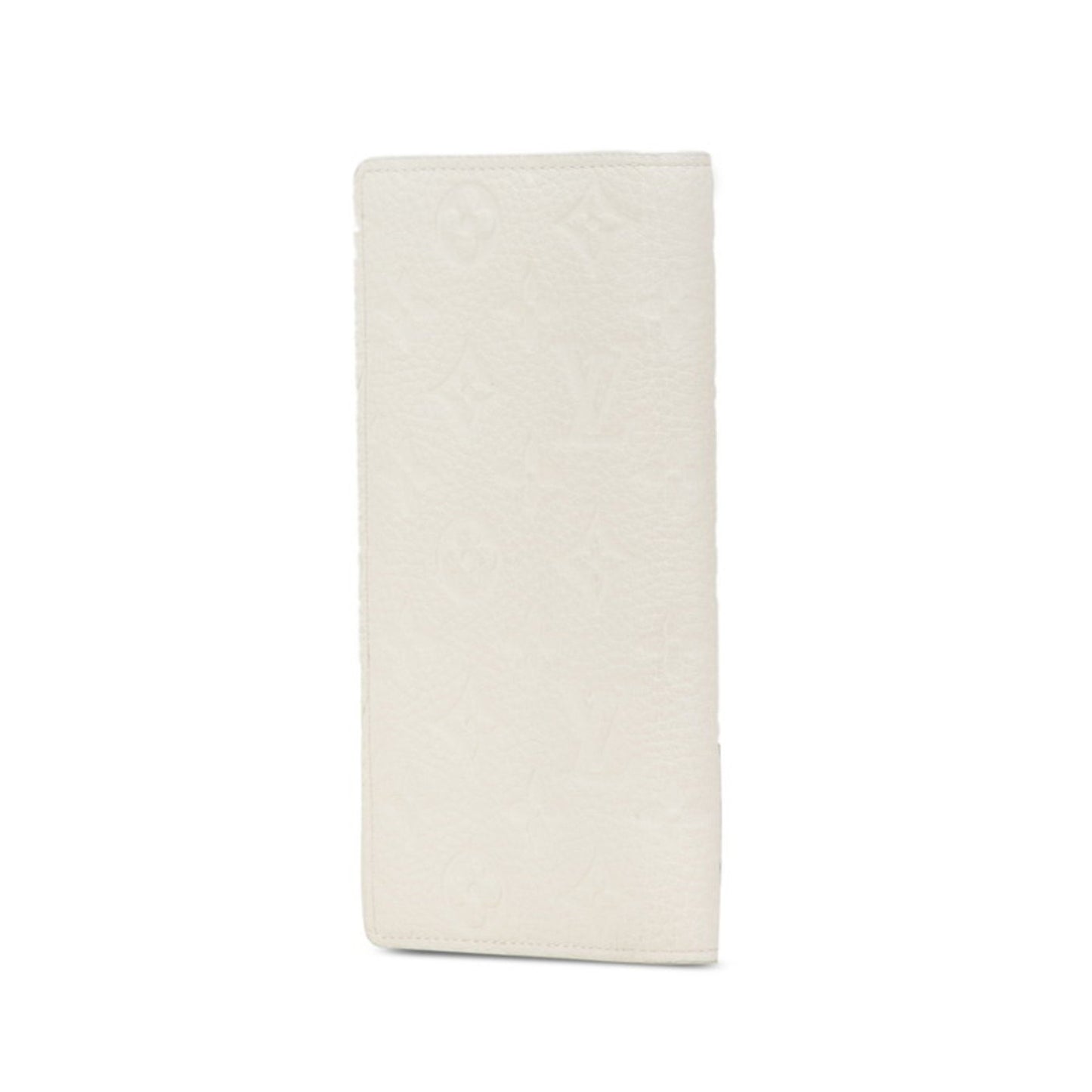 Louis Vuitton Brazza, White, Leather, wallet