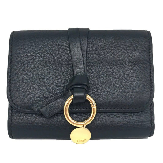Chloé Alphabet, Black, Leather, wallet