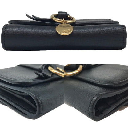 Chloé Alphabet, Black, Leather, wallet