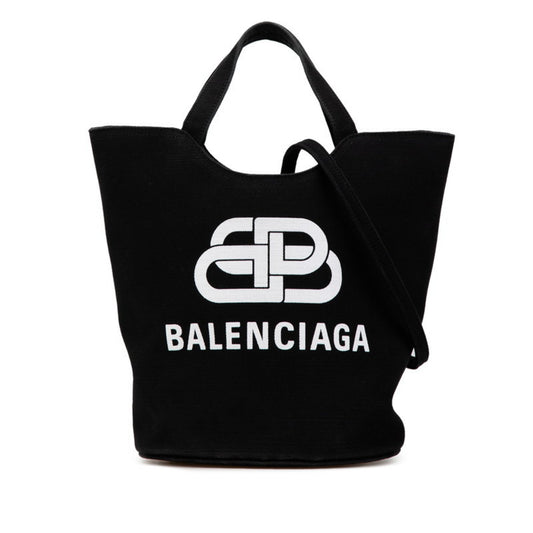 Balenciaga BB Logo, Multicolour, Canvas, handbag