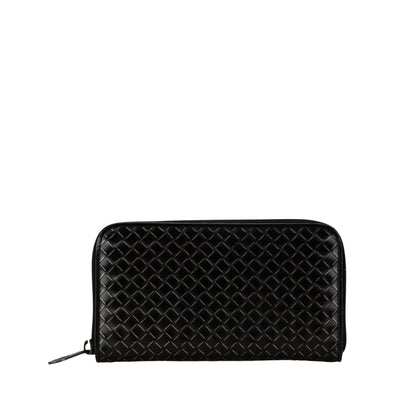 Bottega Veneta Intrecciato, Black, Leather, wallet
