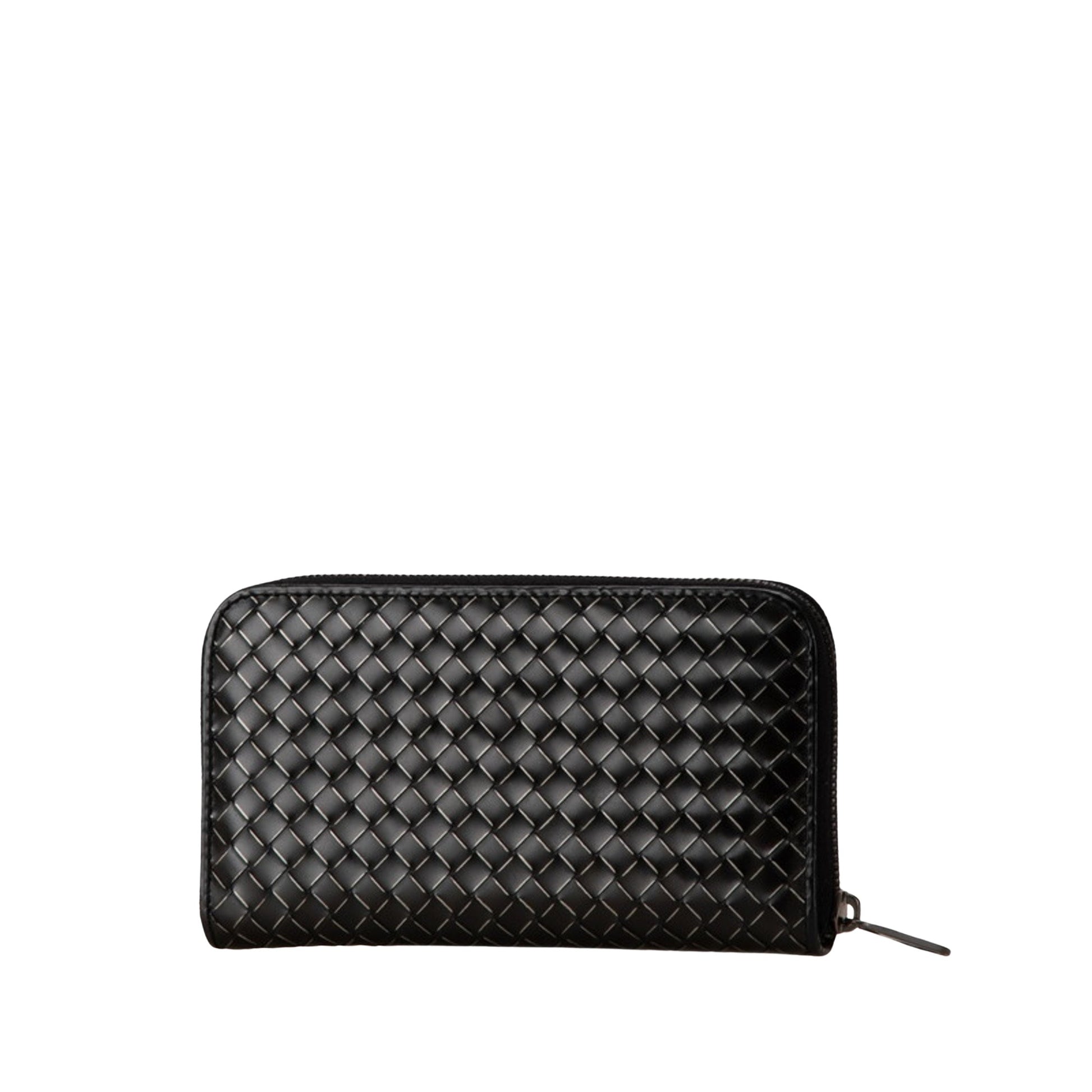 Bottega Veneta Intrecciato, Black, Leather, wallet