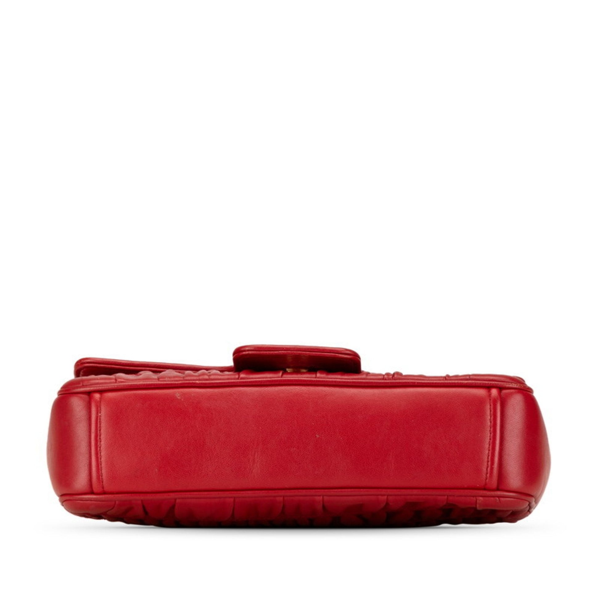 Prada Galet Arrière, Red, Leather, shoulder
