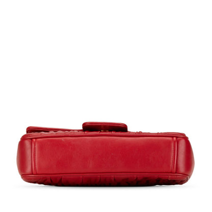 Prada Galet Arrière, Red, Leather, shoulder
