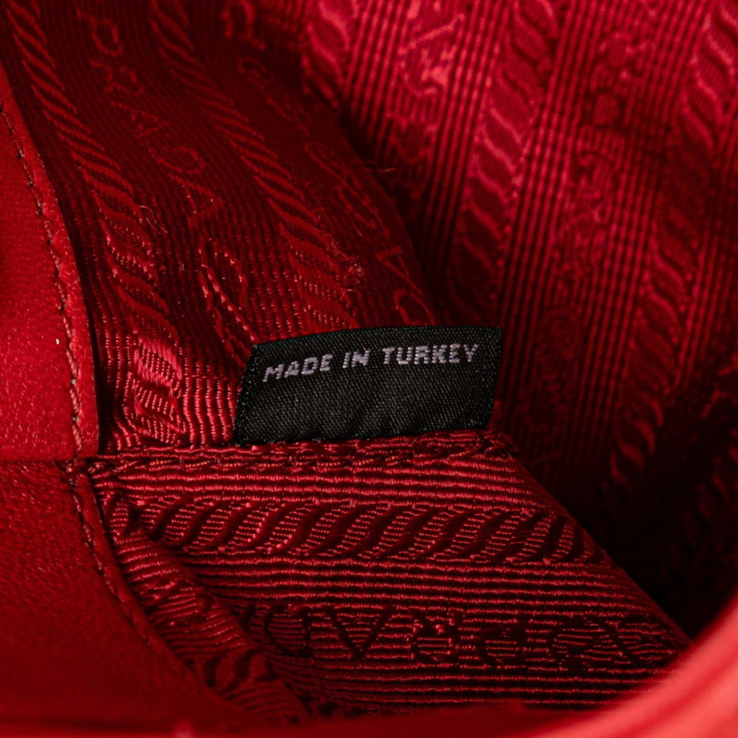 Prada Galet Arrière, Red, Leather, shoulder