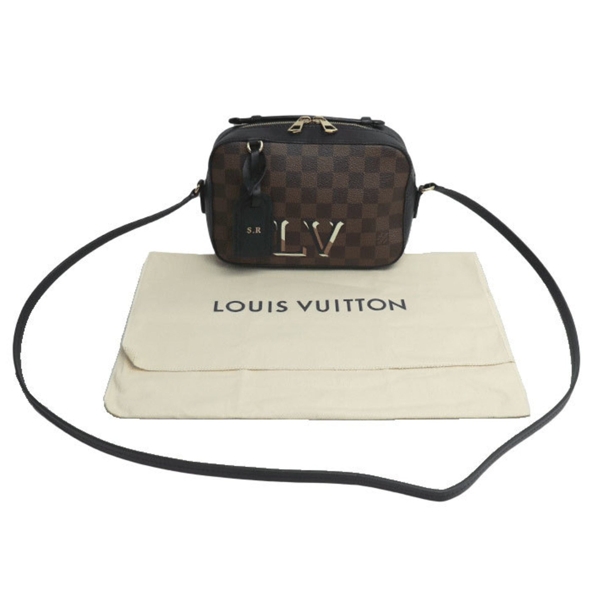Louis Vuitton Santa Monica, Brown, Canvas, shoulder