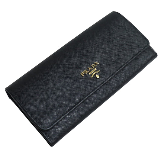 Prada Saffiano, Black, Leather, wallet