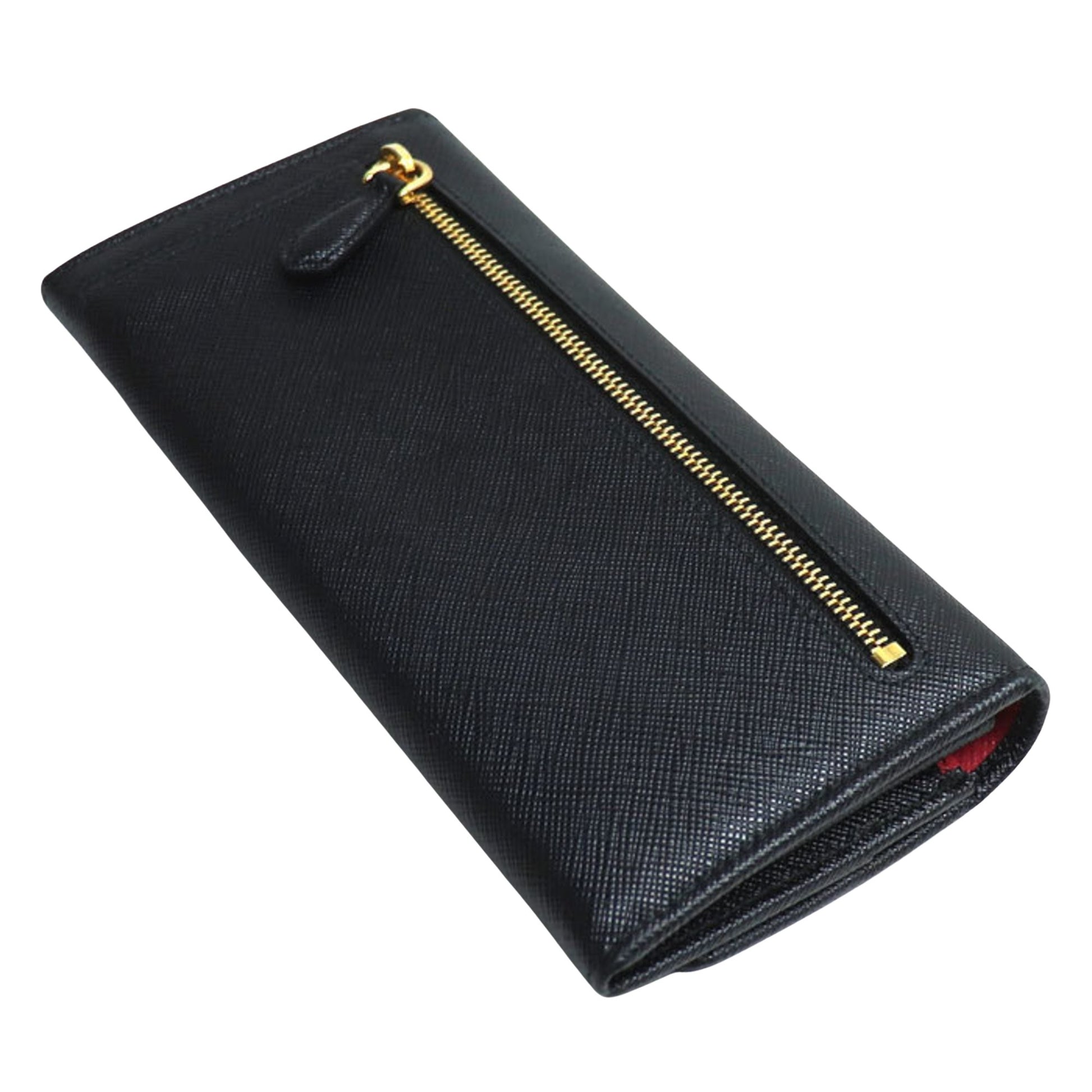 Prada Saffiano, Black, Leather, wallet