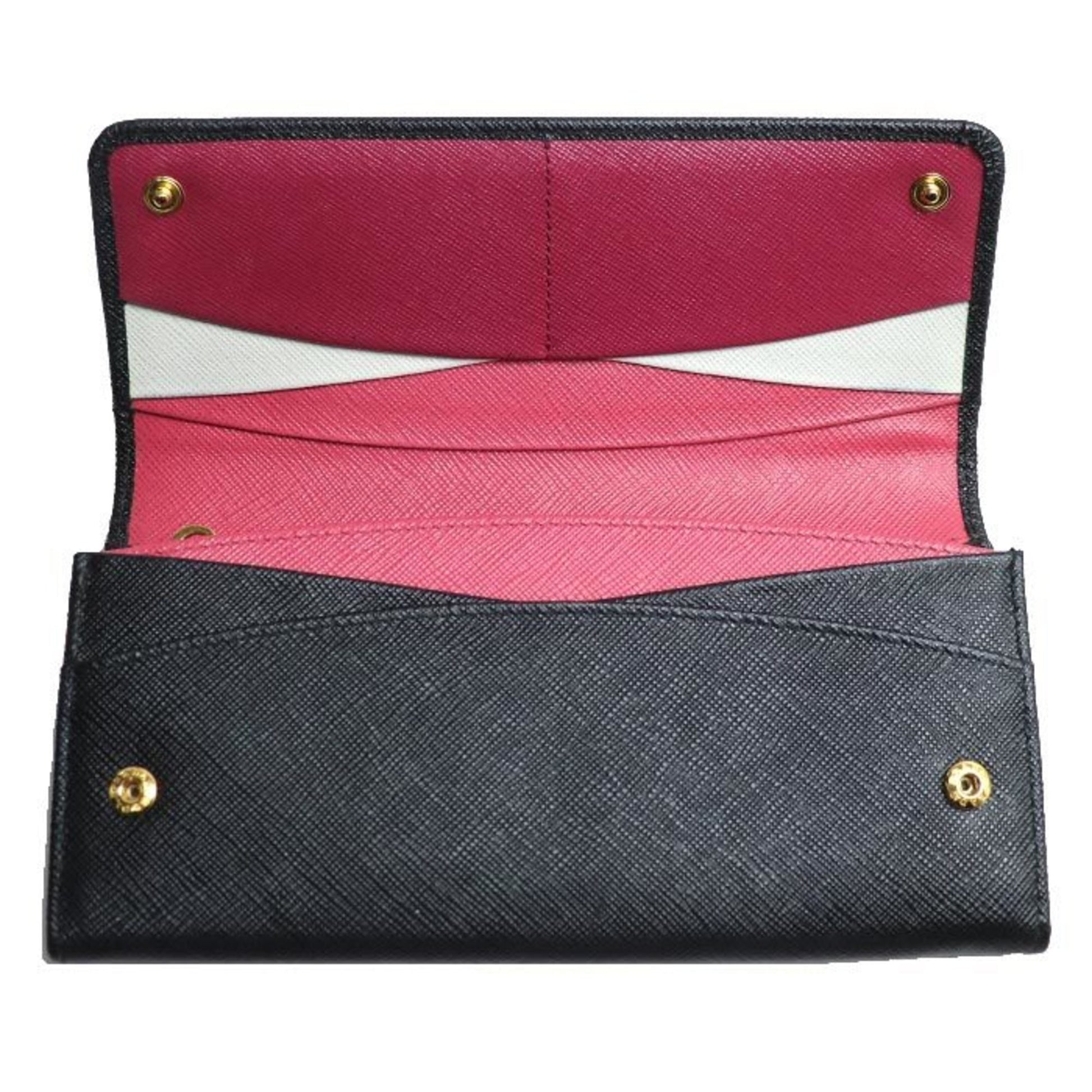 Prada Saffiano, Black, Leather, wallet