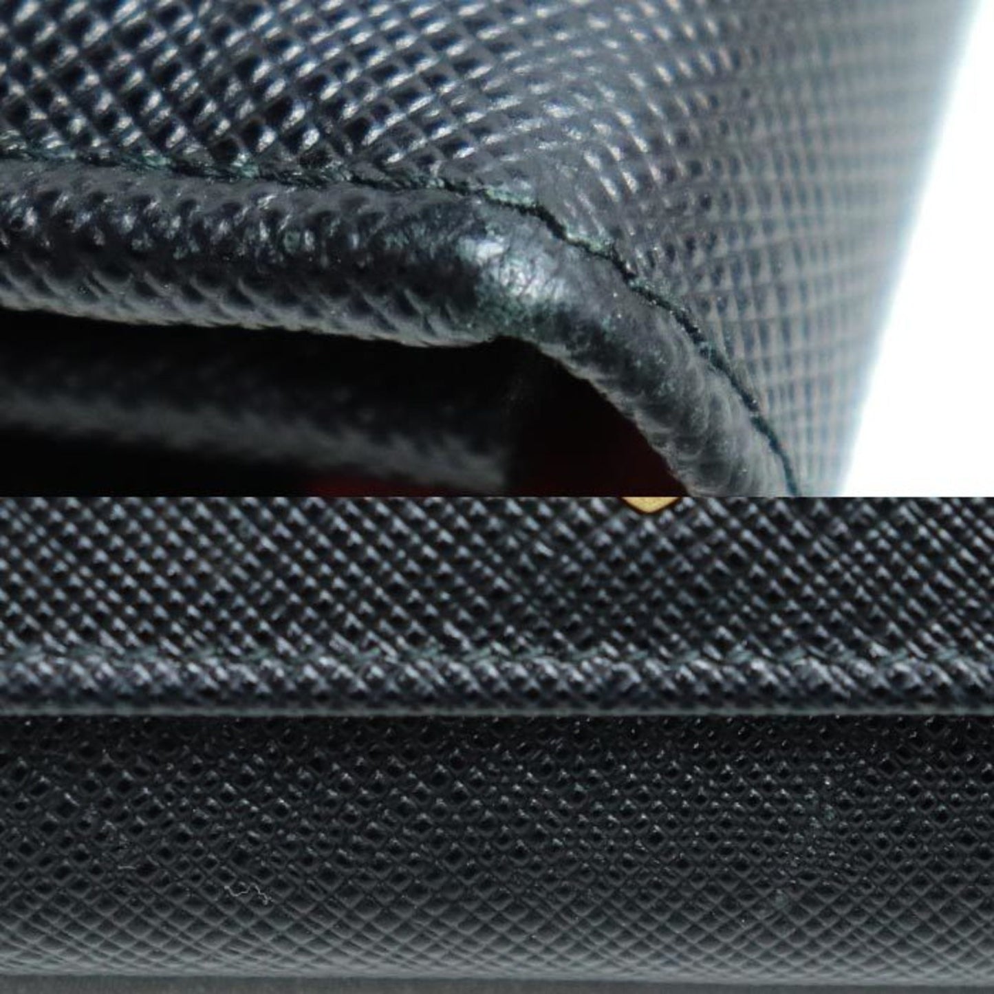 Prada Saffiano, Black, Leather, wallet