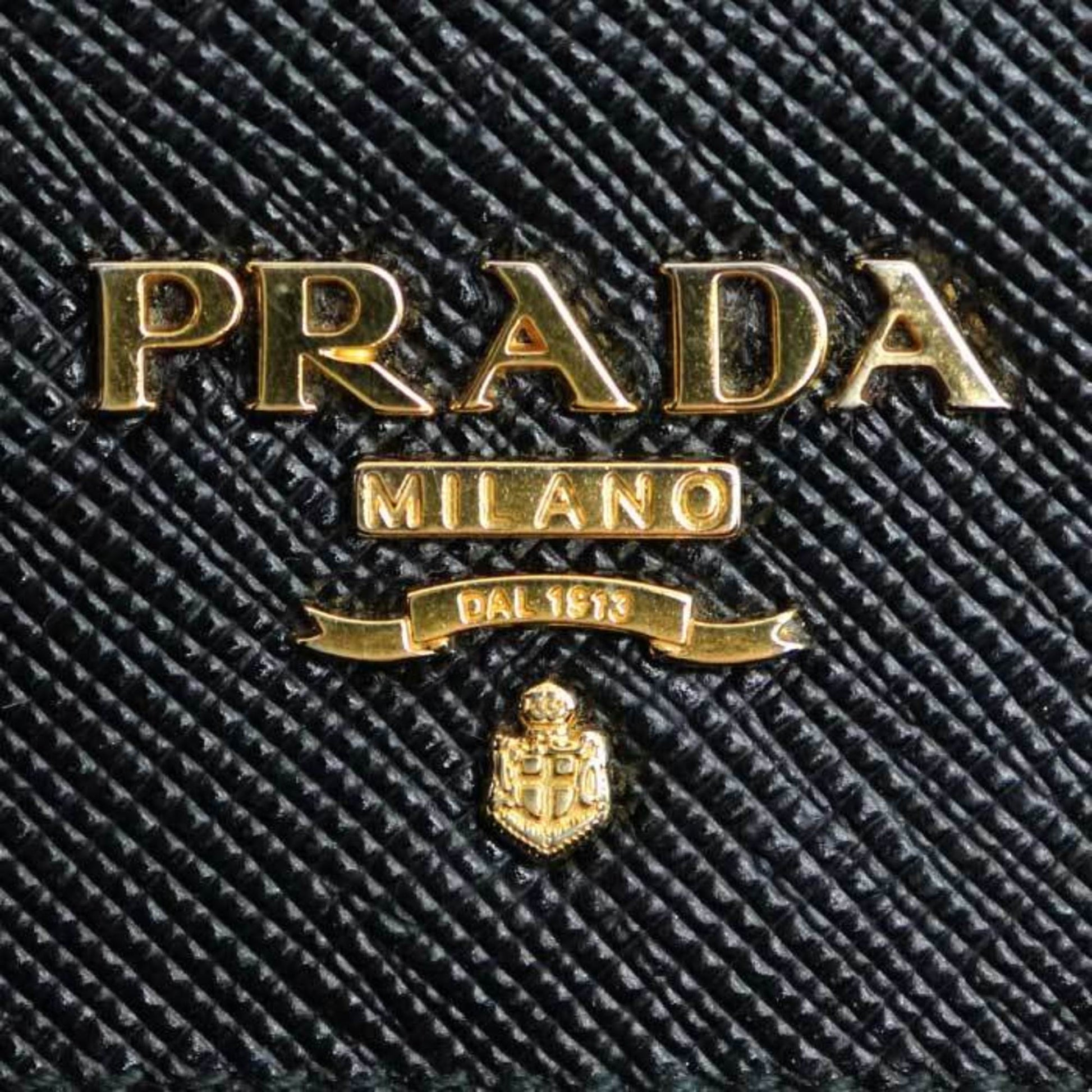 Prada Saffiano, Black, Leather, wallet
