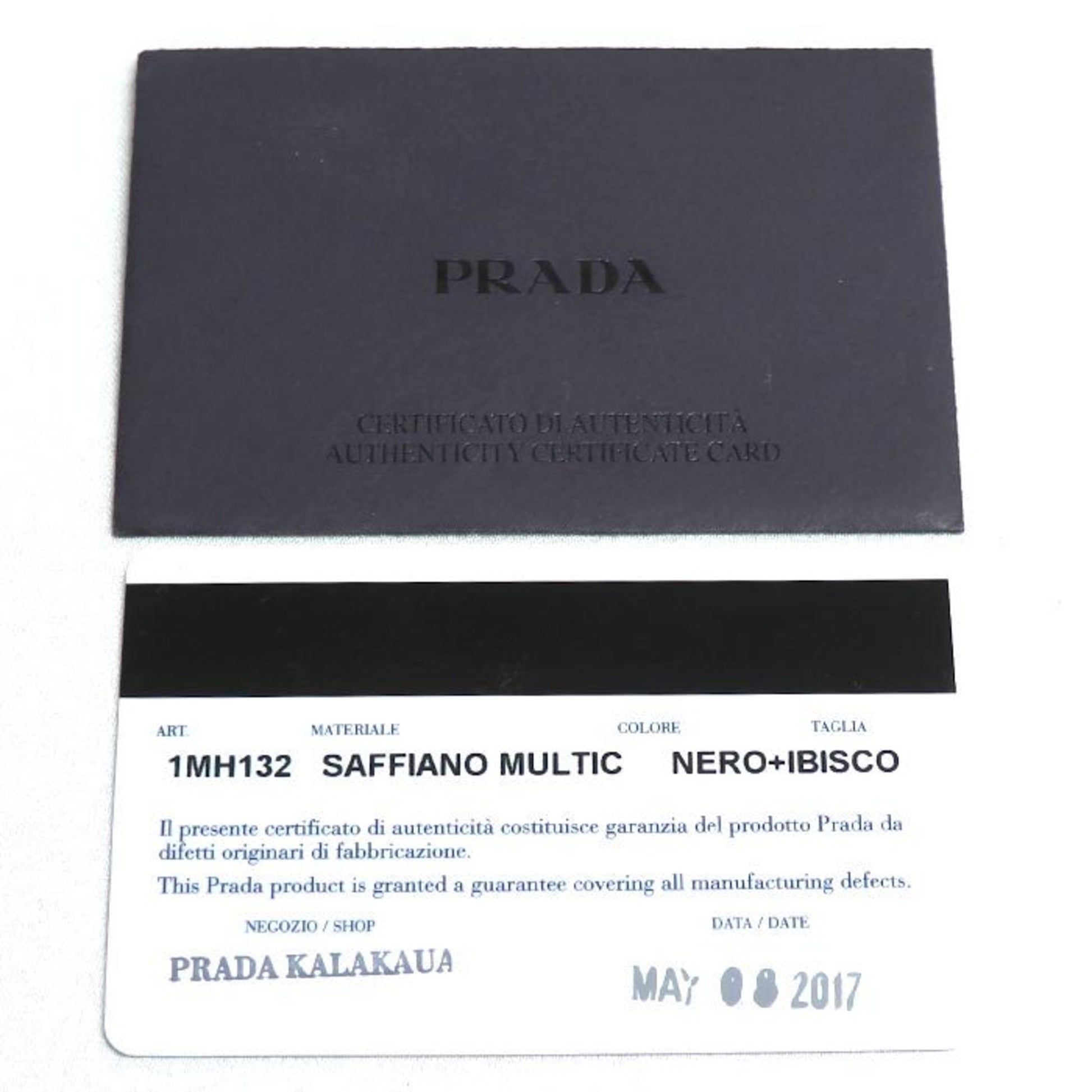 Prada Saffiano, Black, Leather, wallet
