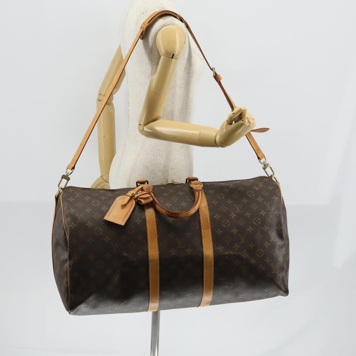 Louis Vuitton Keepall Bag Monogram Canvas, BROWN, CANVAS, Travel bag