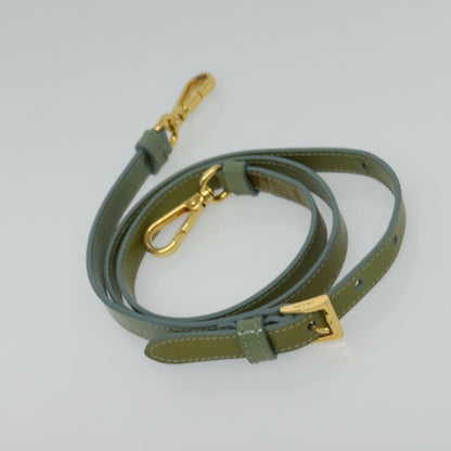 Prada Galleria, Green, Leather, handbag