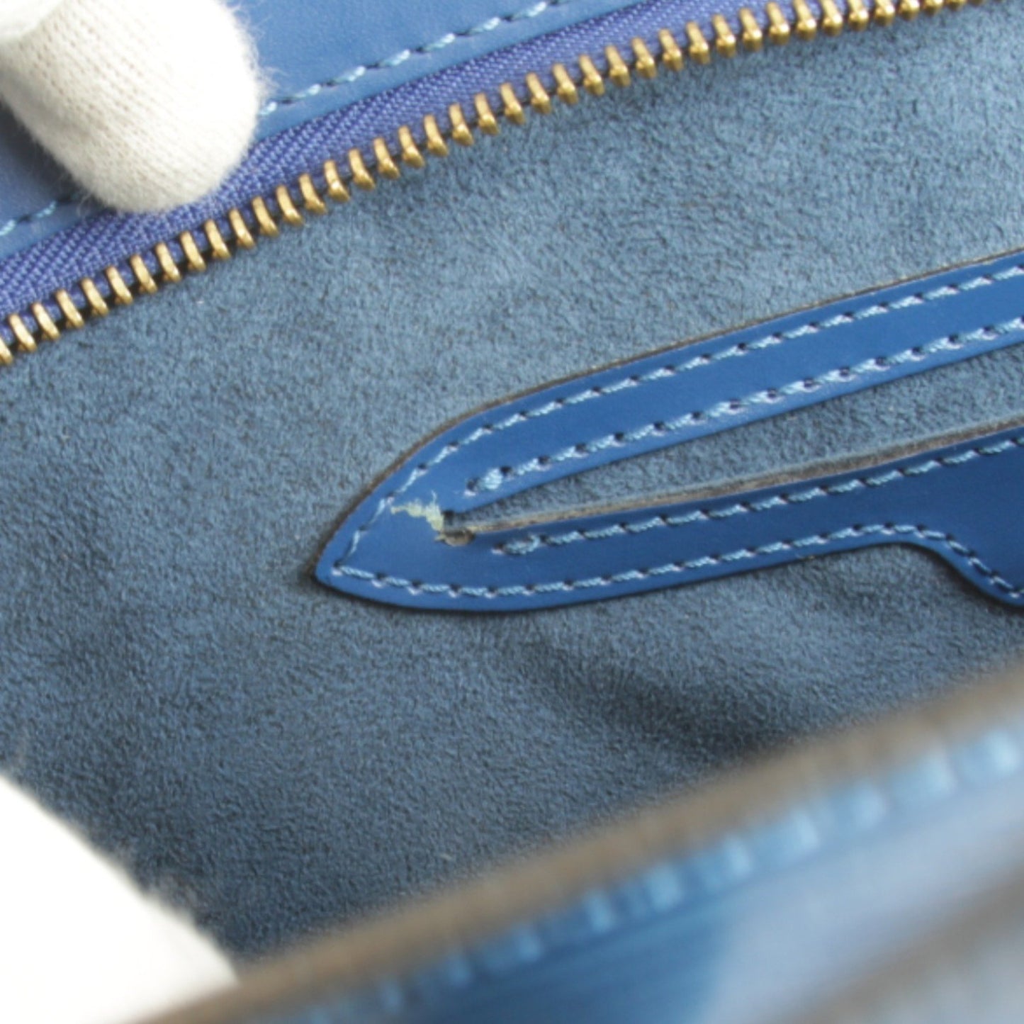 Louis Vuitton, Blue, Leather, handbag