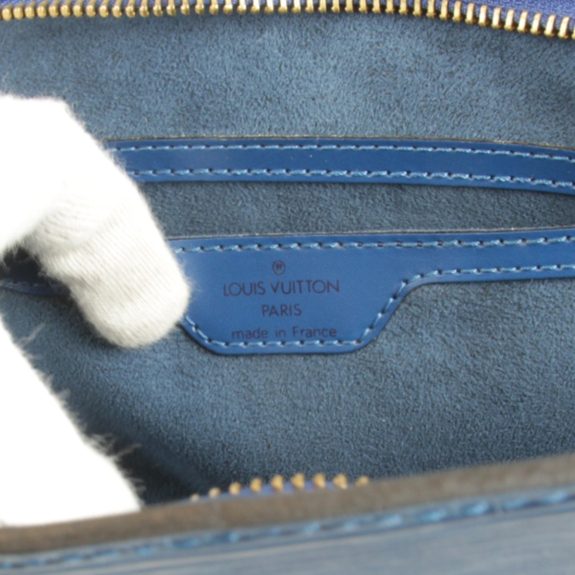 Louis Vuitton, Blue, Leather, handbag