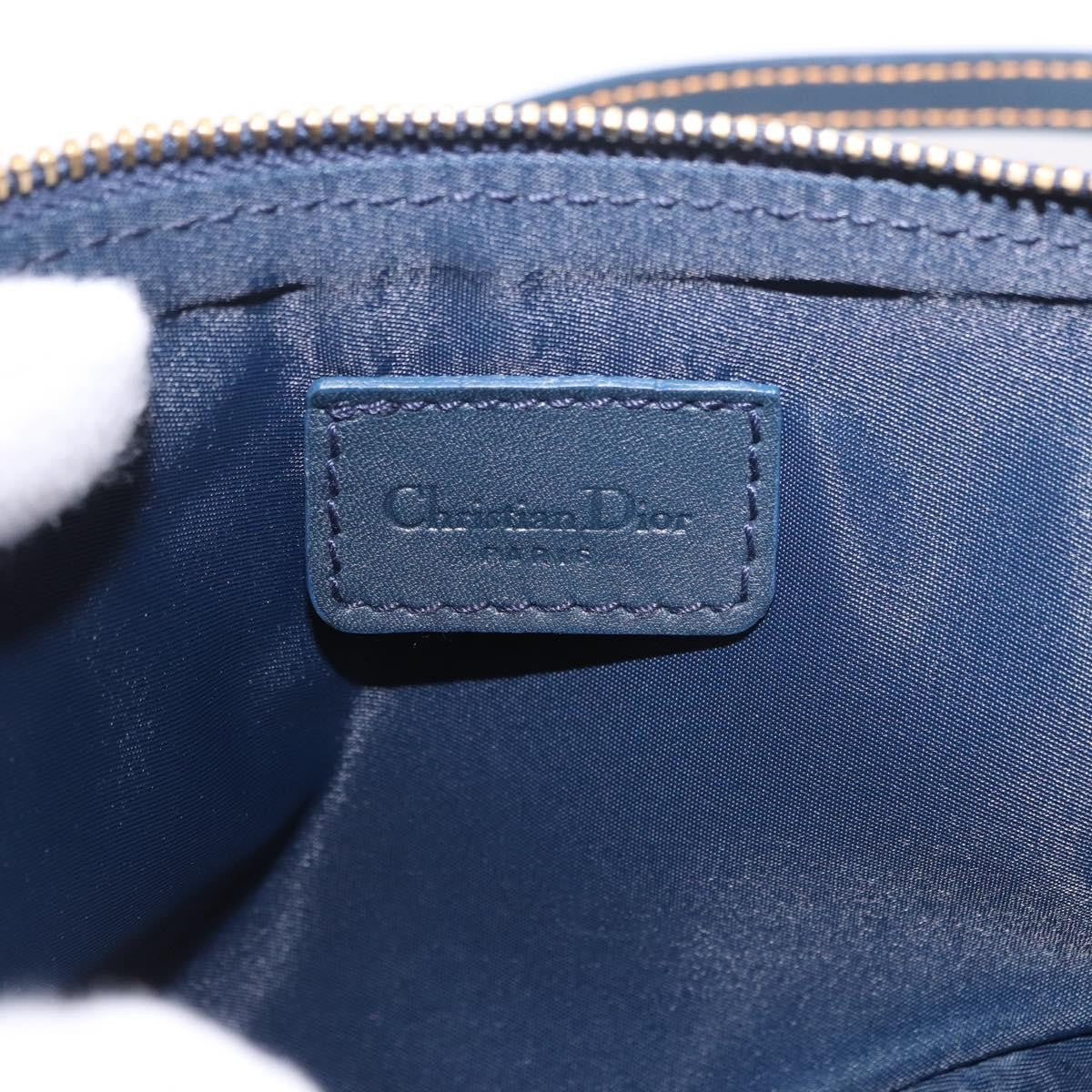 Christian Dior Vintage Saddle Bag Canvas, Navy, Canvas, Clutch