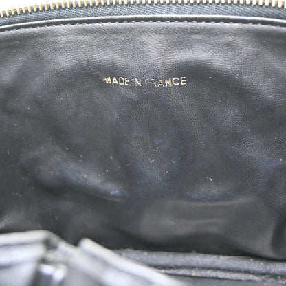 Chanel Vintage Timeless Cosmetic Case Caviar, Black, Leather, Handbag