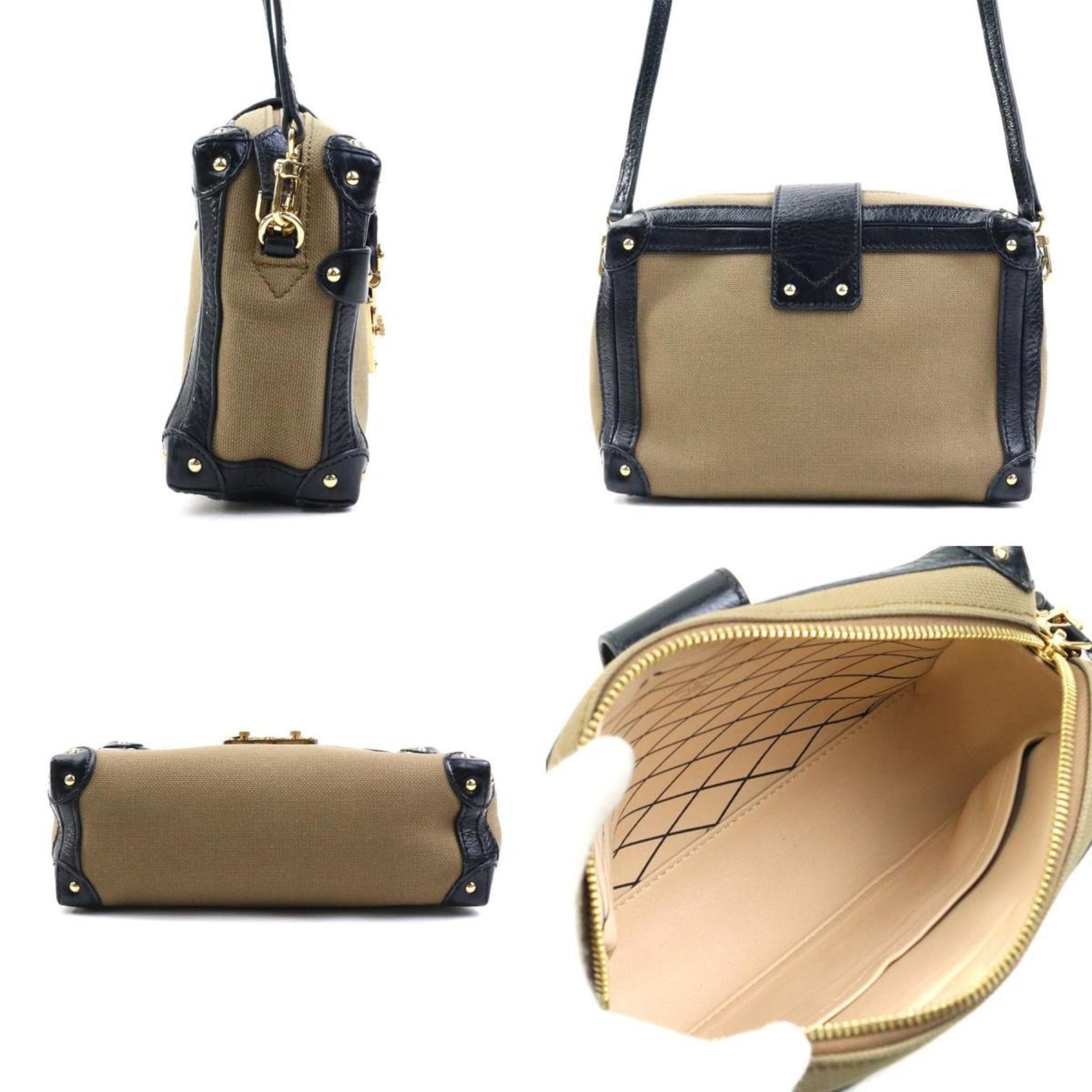 Louis Vuitton Petit Malle, Beige, Canvas, shoulder