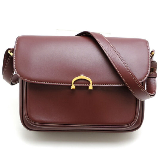 Cartier Must line, Burgundy, Leather, shoulder
