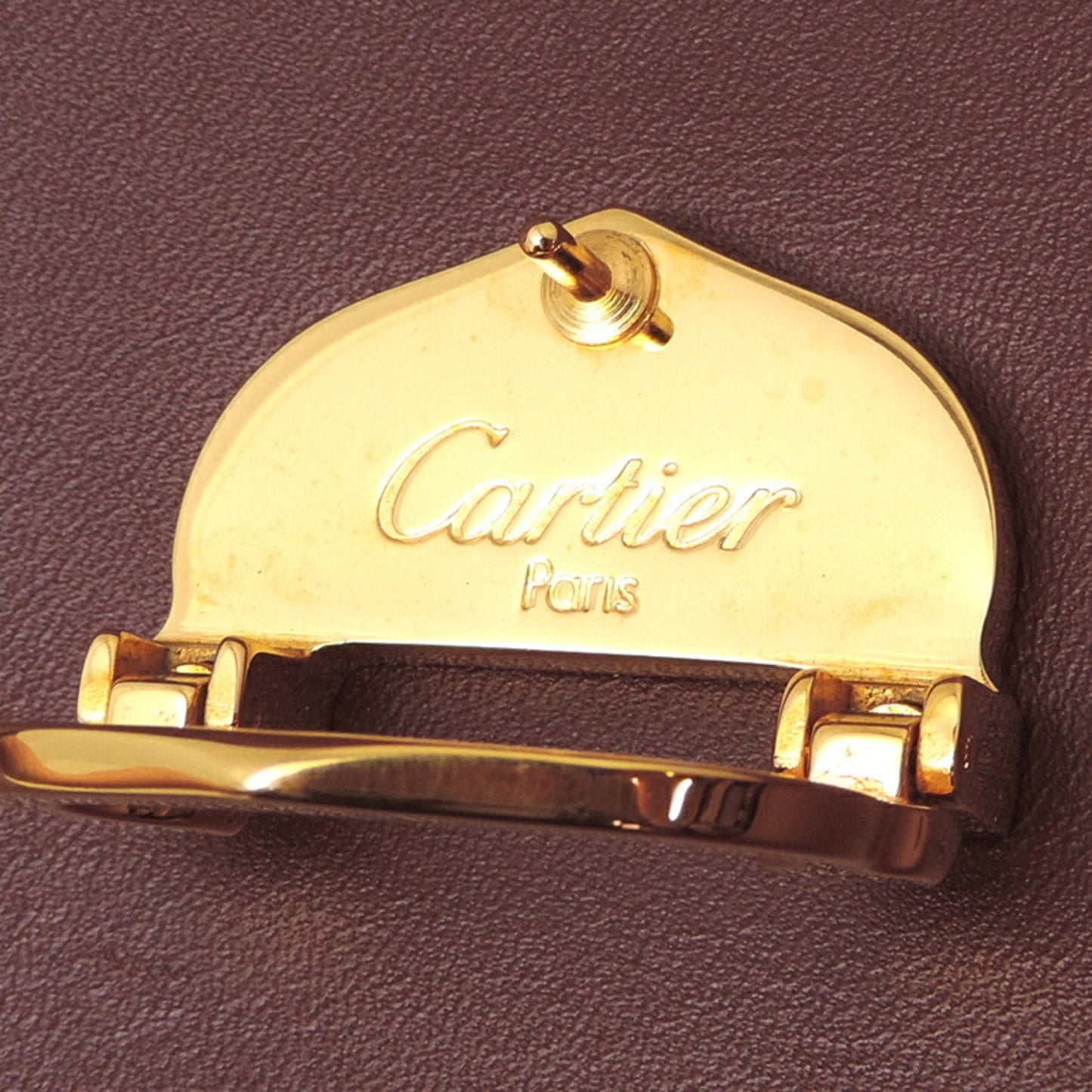 Cartier Must line, Burgundy, Leather, shoulder