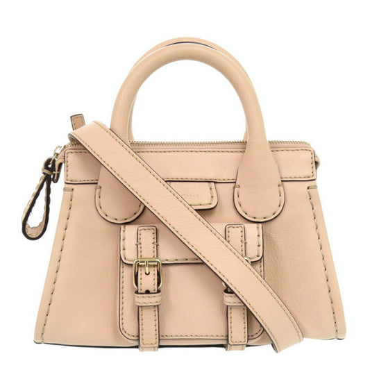 Chloé Edith, Beige, Leather, handbag