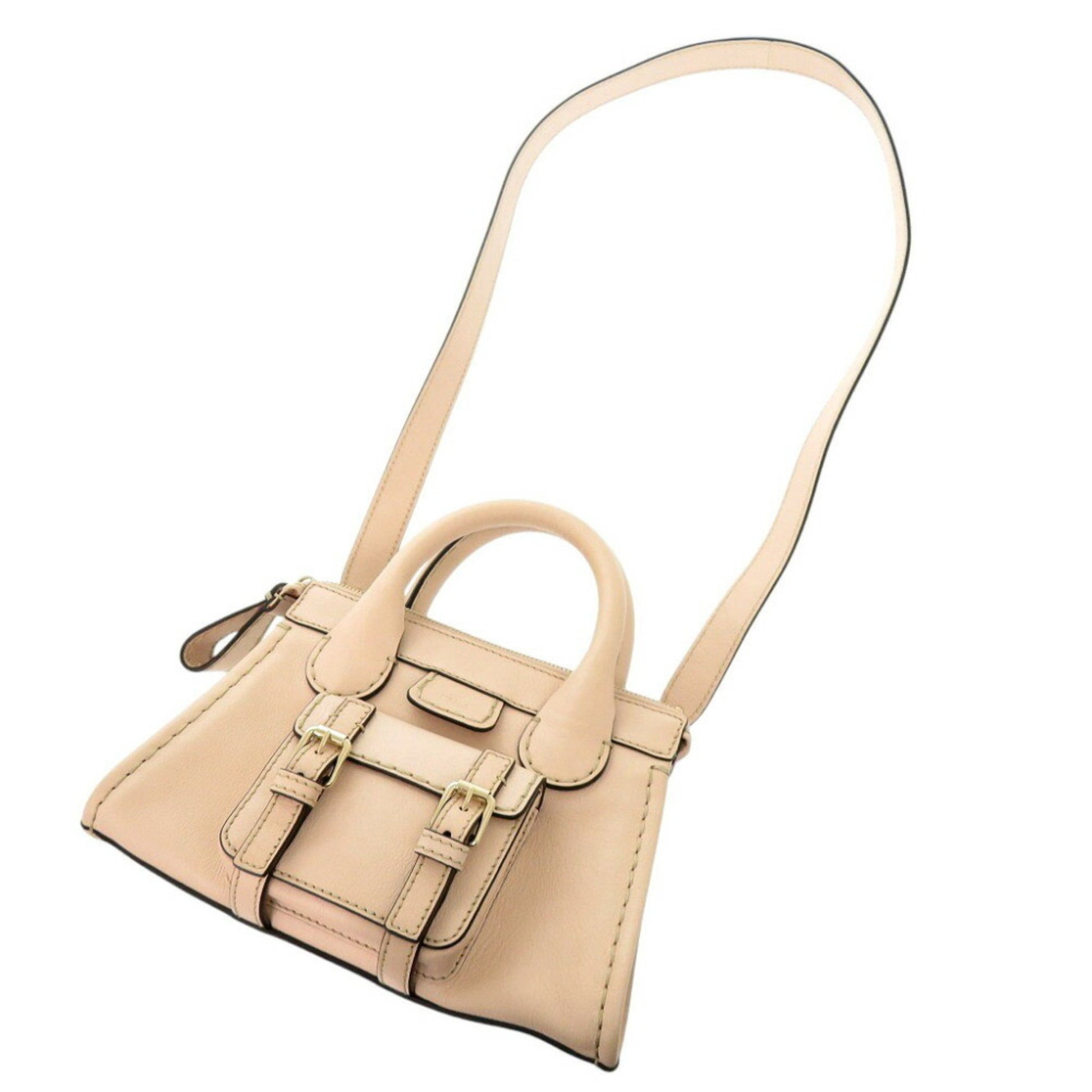 Chloé Edith, Beige, Leather, handbag