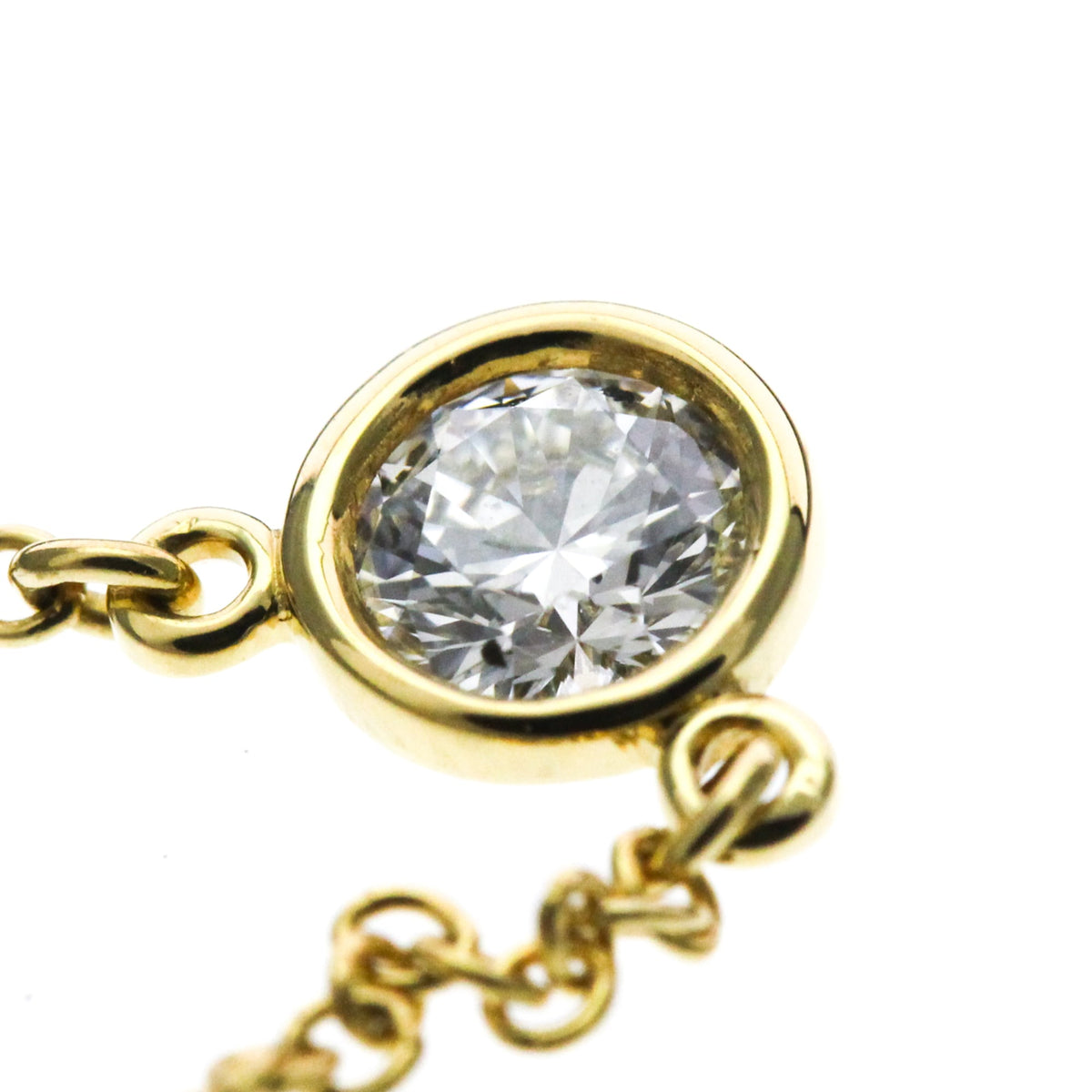 Tiffany & Co. Elsa Peretti Diamonds By The Yard Pendant 18K Yellow Gold with Diamond, Gold, Yellow Gold, Necklace