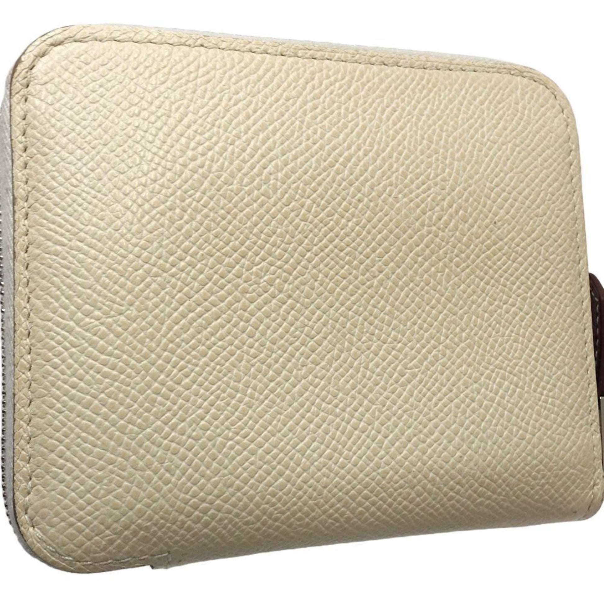 Hermès Silk'In, Ecru, Leather, wallet