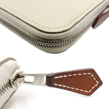 Hermès Silk'In, Ecru, Leather, wallet