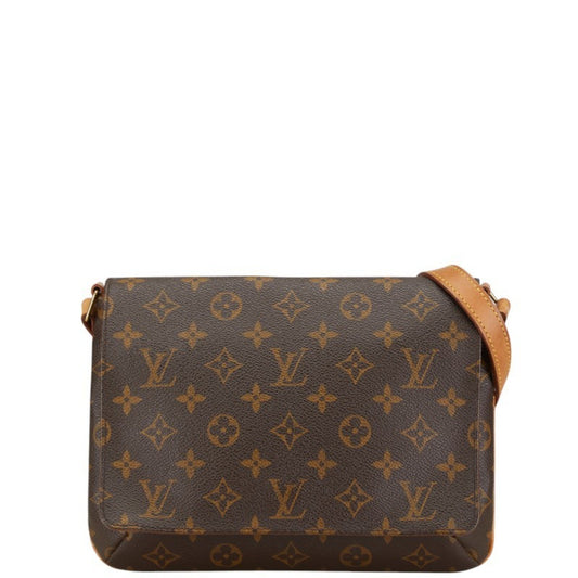 Louis Vuitton Musette Tango, Brown, Canvas, shoulder