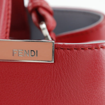 Fendi 2Jours, Red, Leather, handbag