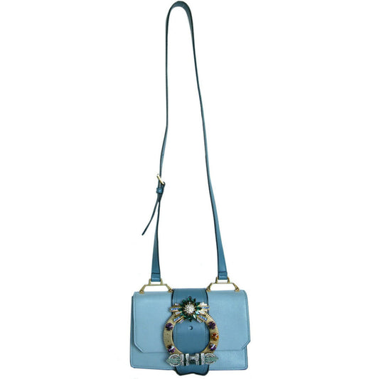 Miu Miu Miu Lady, Blue, Leather, shoulder
