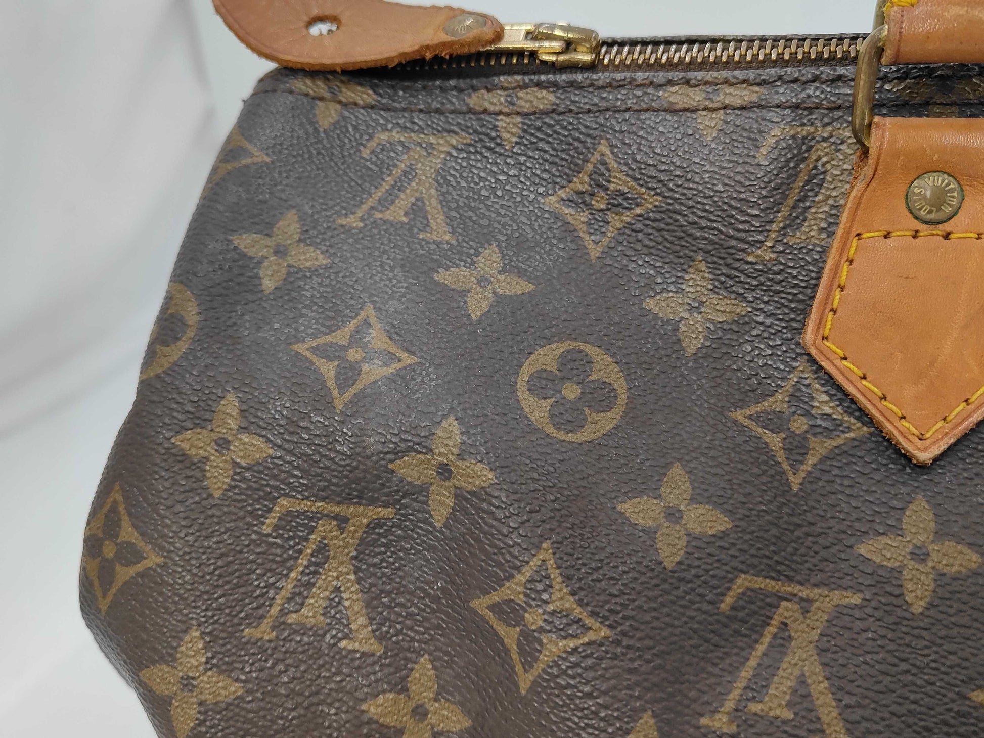 Louis Vuitton Speedy Handbag Monogram Canvas, Brown, Canvas, Handbag