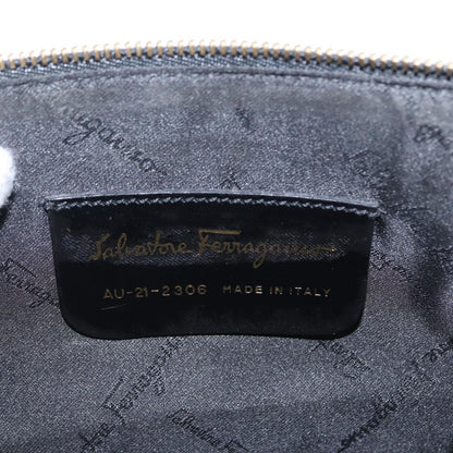 Salvatore Ferragamo Gancini Leather, Black, Leather, Crossbody Bag