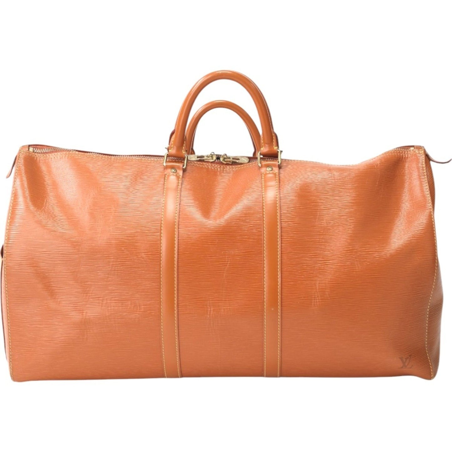 Louis Vuitton Keepall 55, Brown, Leather, travel