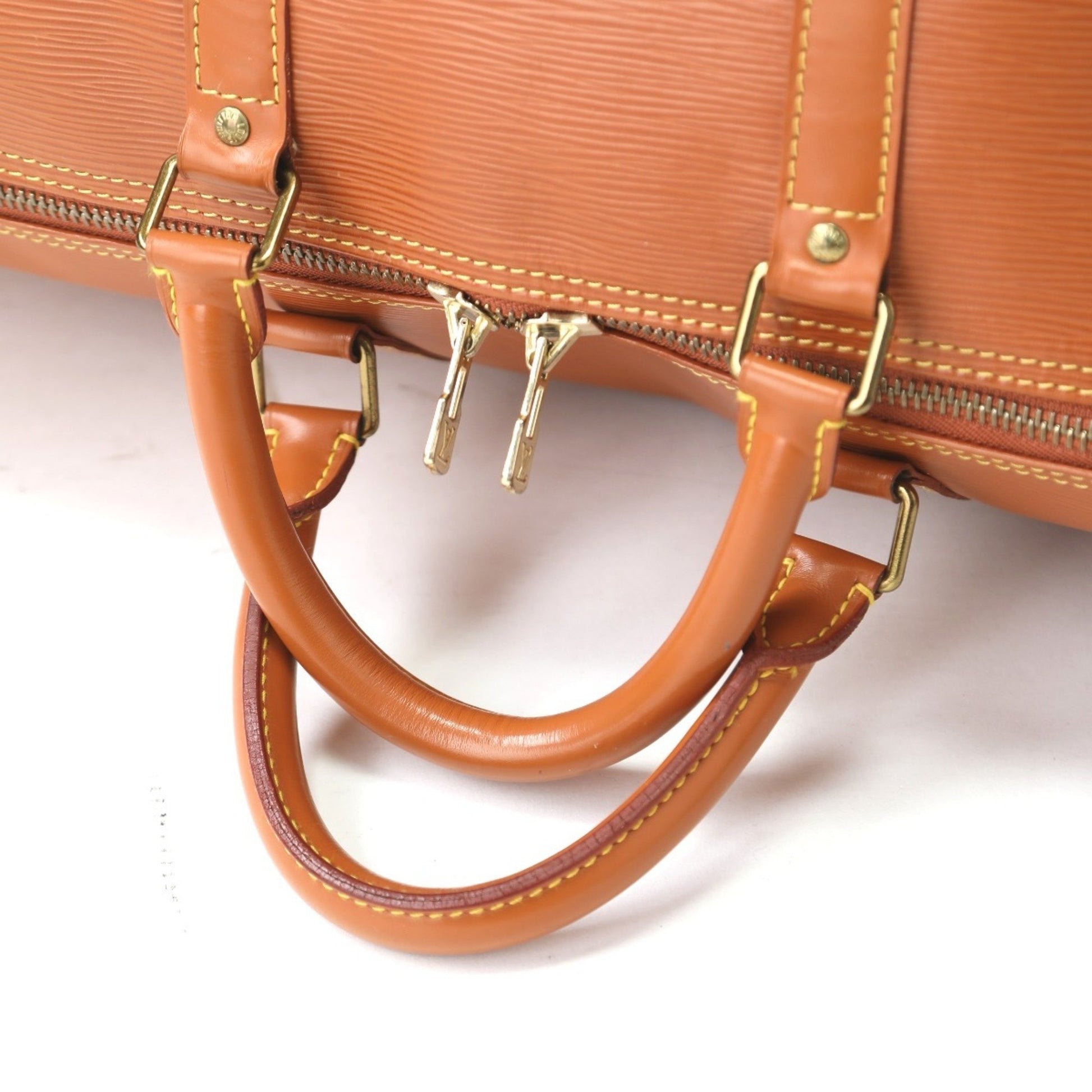 Louis Vuitton Keepall 55, Brown, Leather, travel