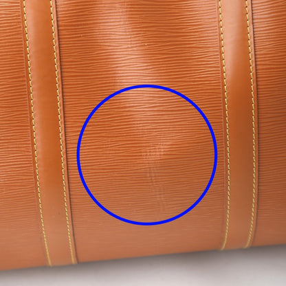 Louis Vuitton Keepall 55, Brown, Leather, travel