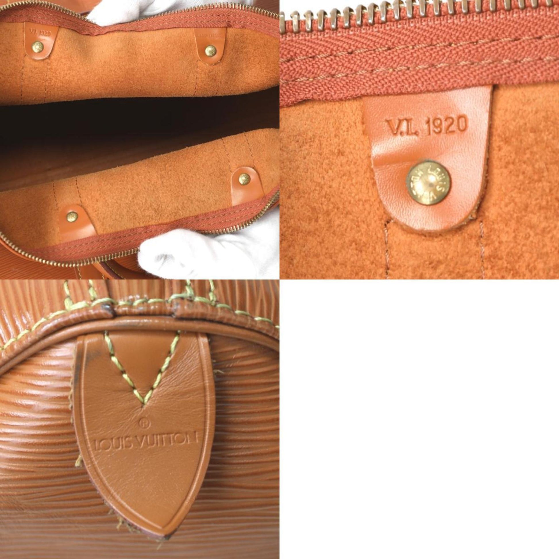 Louis Vuitton Keepall 55, Brown, Leather, travel