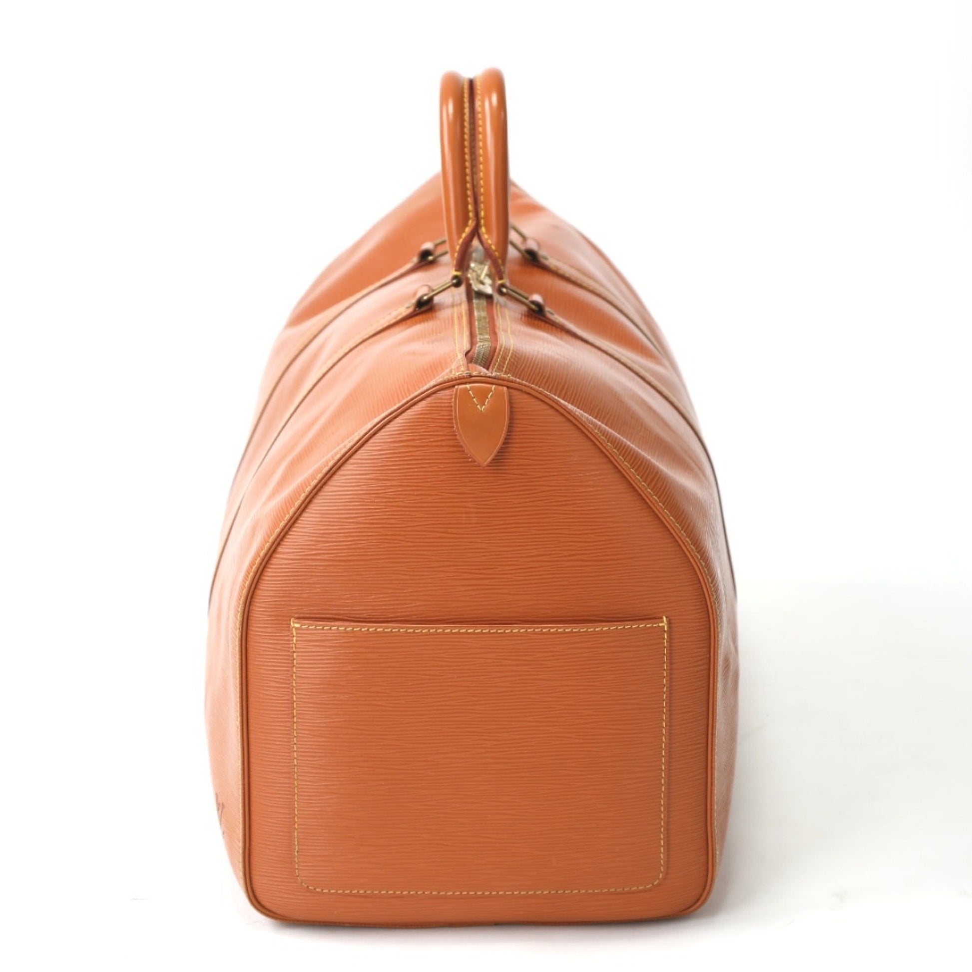 Louis Vuitton Keepall 55, Brown, Leather, travel