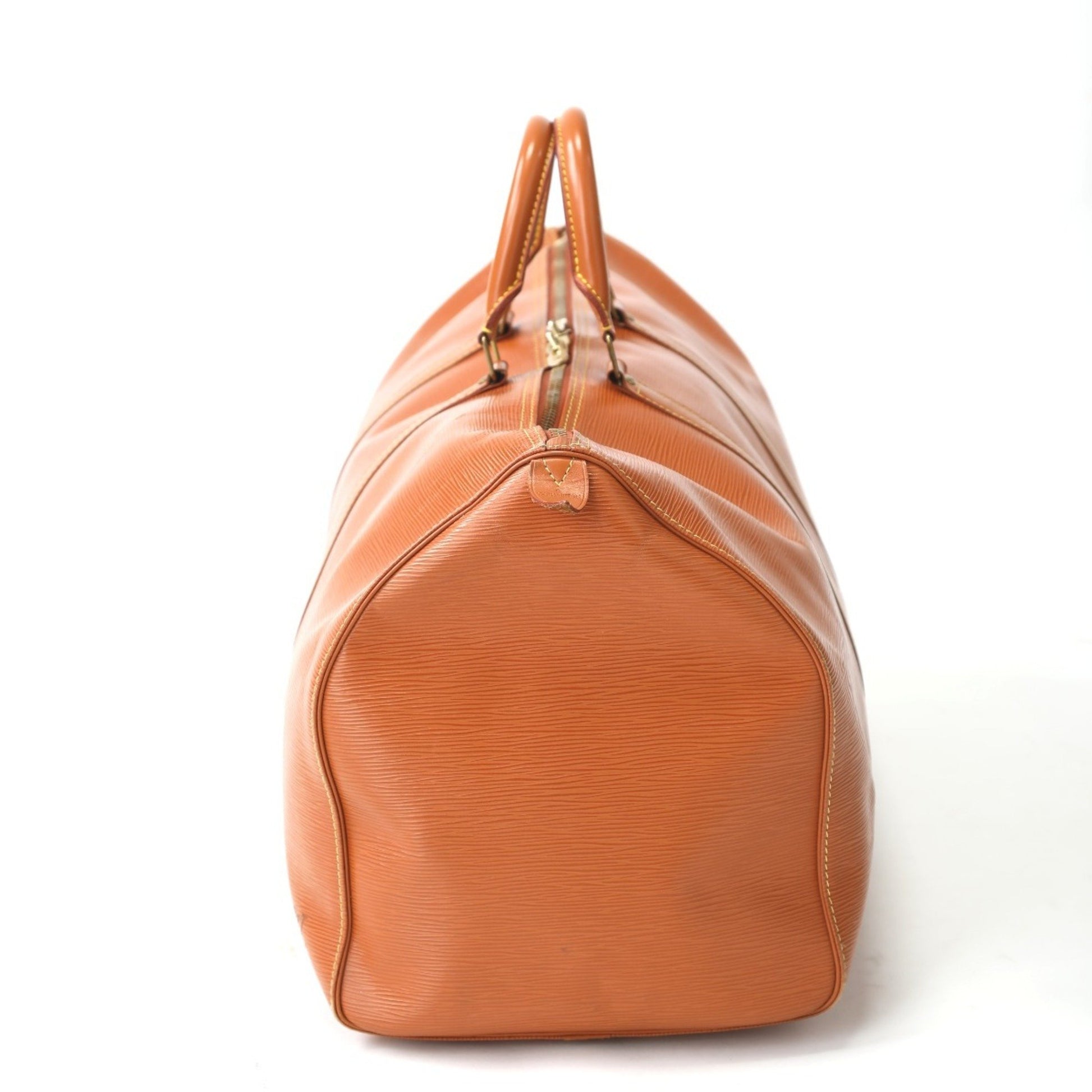 Louis Vuitton Keepall 55, Brown, Leather, travel