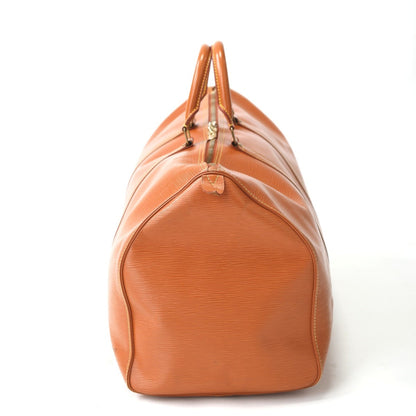 Louis Vuitton Keepall 55, Brown, Leather, travel