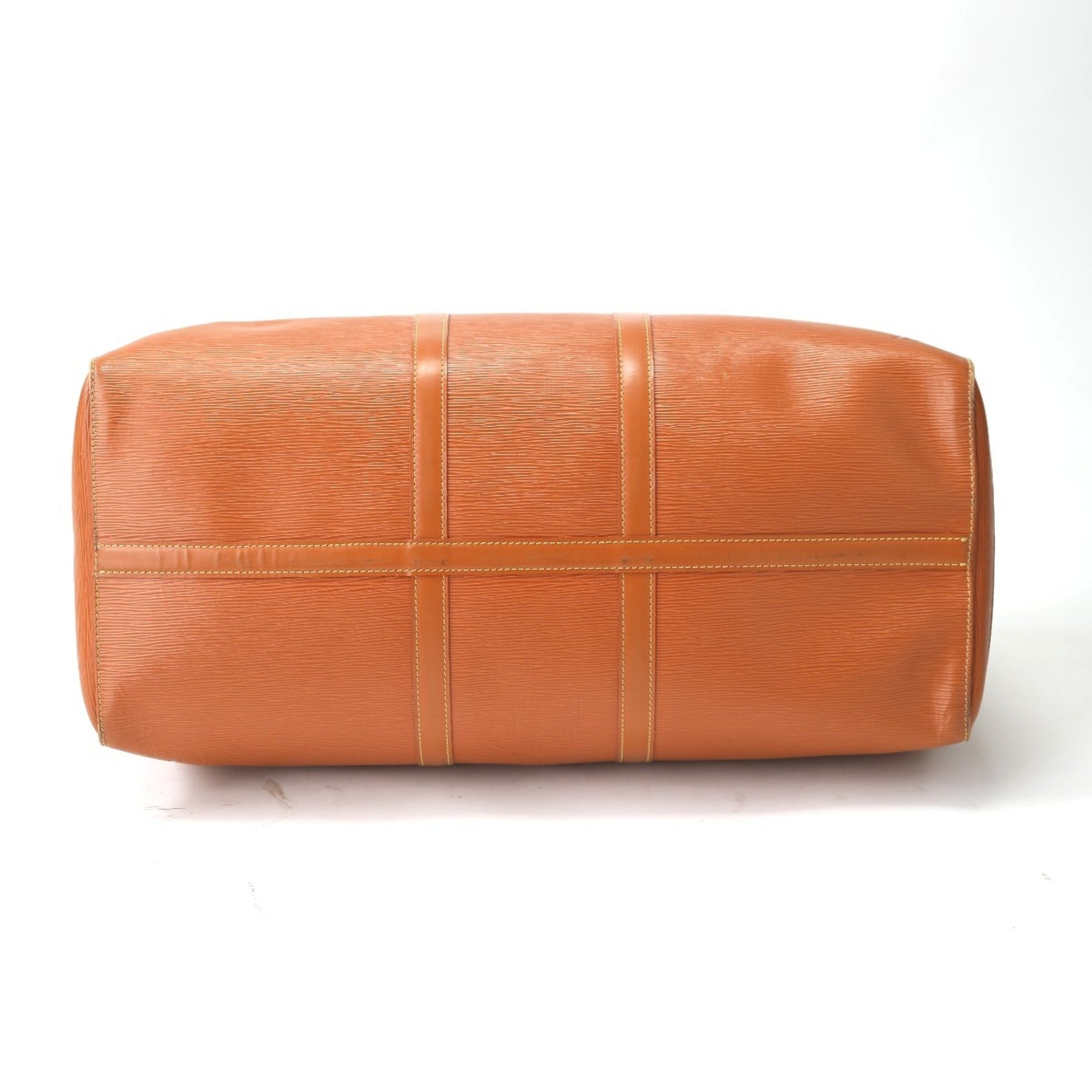 Louis Vuitton Keepall 55, Brown, Leather, travel