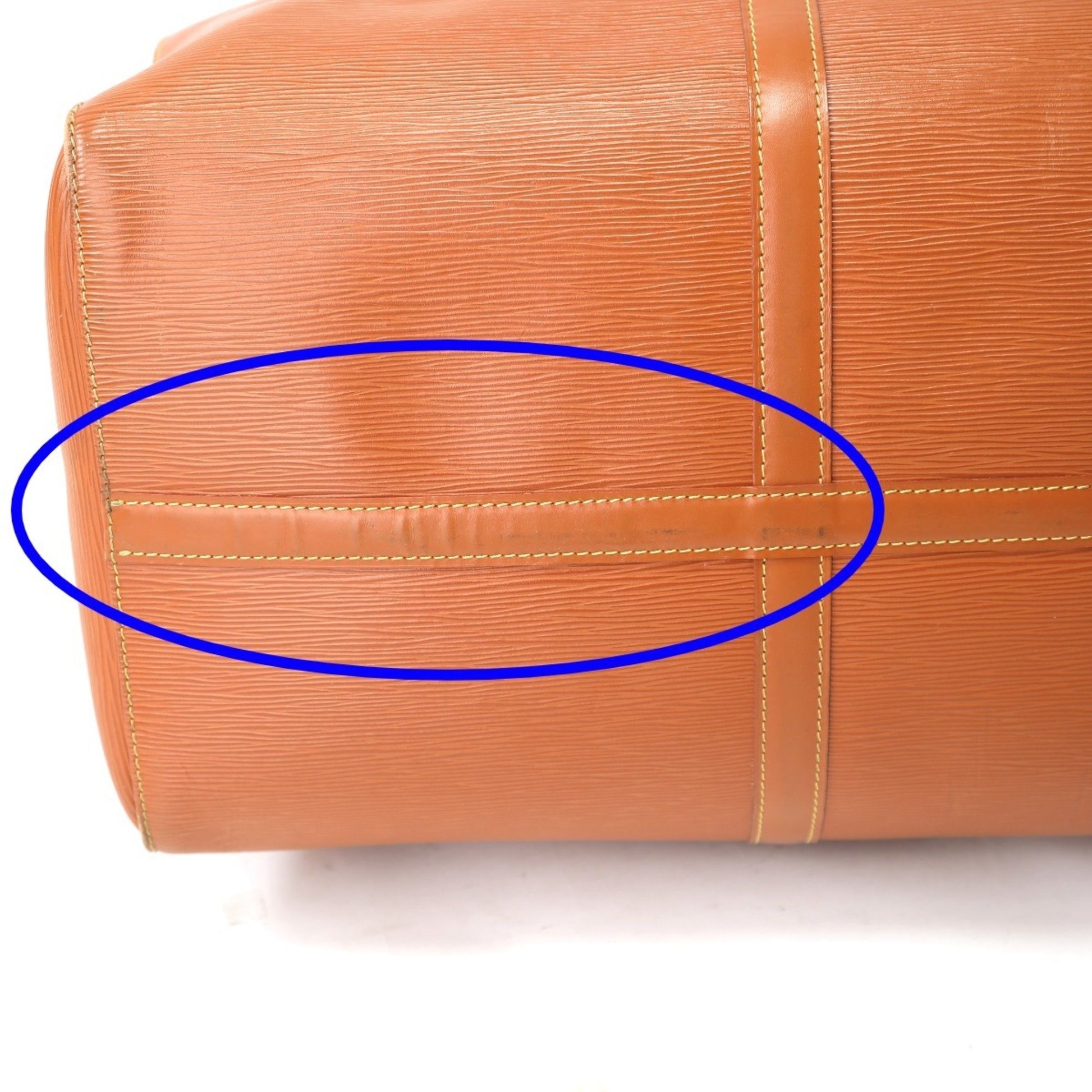 Louis Vuitton Keepall 55, Brown, Leather, travel