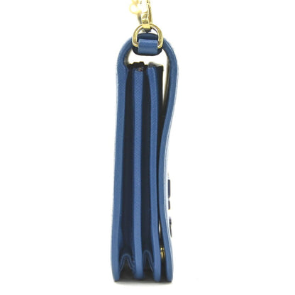 Prada Saffiano, Blue, Leather, shoulder