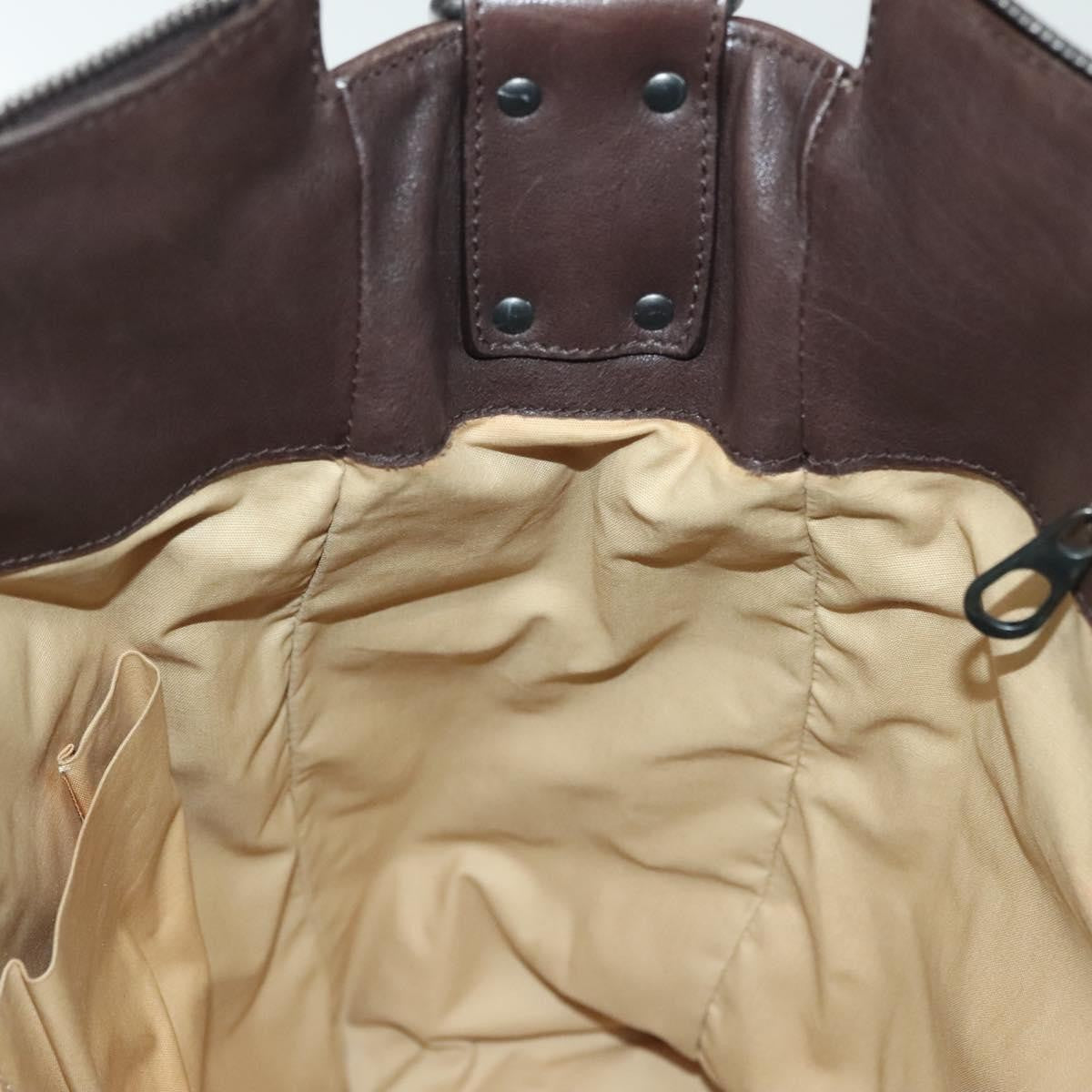 Bottega Veneta Intrecciato Shoulder Leather, Brown, Leather, Shoulder Bag