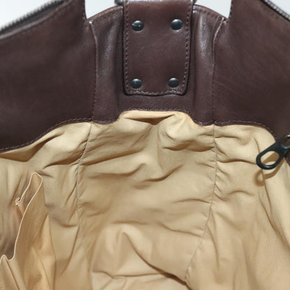 Bottega Veneta Intrecciato Shoulder Leather, Brown, Leather, Shoulder Bag